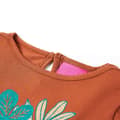 Miniatyrbild 4 av 8: T-shirt med långa ärmar för barn konjaksbrun 128 -  Toppar för barn