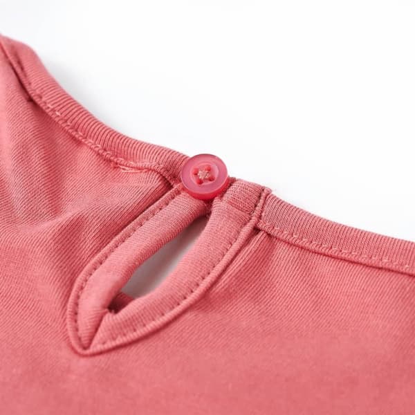Langærmet T-shirt til børn str. 128 gammelrosa -  Toppe til børn