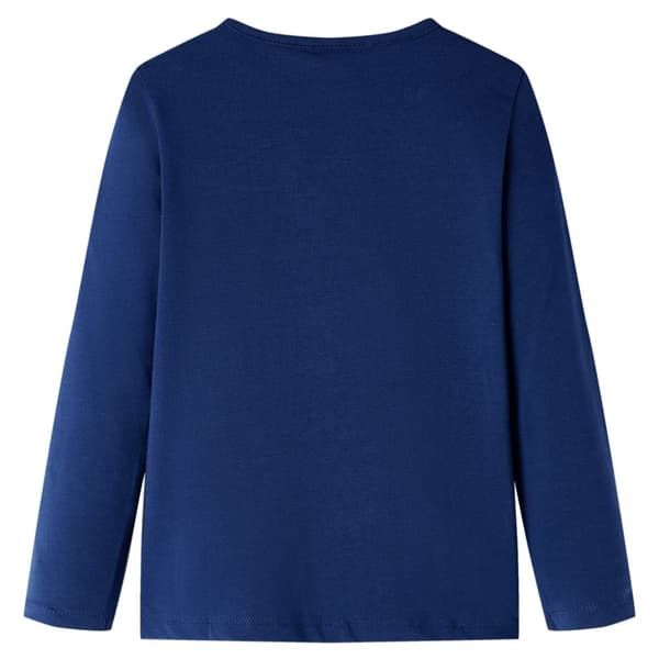 T-shirt med långa ärmar för barn marinblå 104 - Toppar för barn
