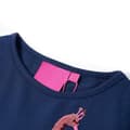 Miniatyrbild 4 av 8: T-shirt med långa ärmar för barn marinblå 104 -  Toppar för barn