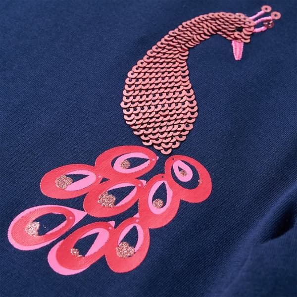 T-shirt med långa ärmar för barn marinblå 104 - Toppar för barn