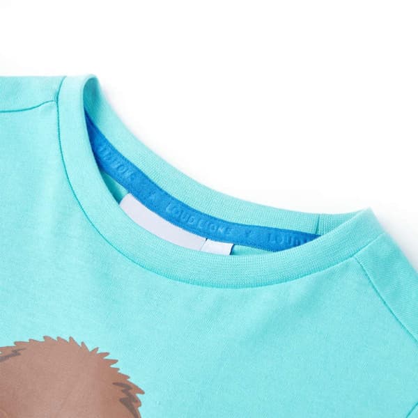 T-shirt med korta ärmar för barn aqua 128 -  Toppar för barn