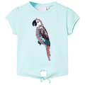 Miniatyrbild 1 av 8: T-shirt för barn aquablå 128 -  Toppar för barn