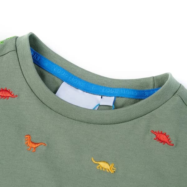T-shirt med korta ärmar för barn khaki 128 -  Toppar för barn