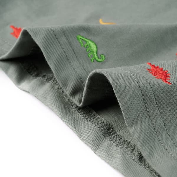T-shirt med korta ärmar för barn khaki 128 -  Toppar för barn