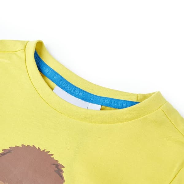 T-shirt med korta ärmar för barn gul 116 - Toppar för barn
