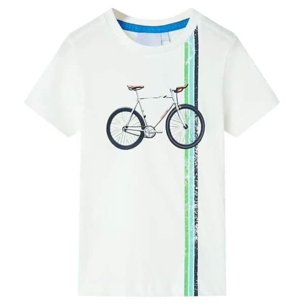T-shirt med korta ärmar för barn ecru 104 -  Toppar för barn