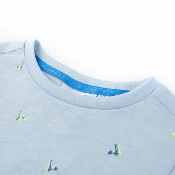 T-shirt til børn str. 116 lyseblå -  Toppe til børn