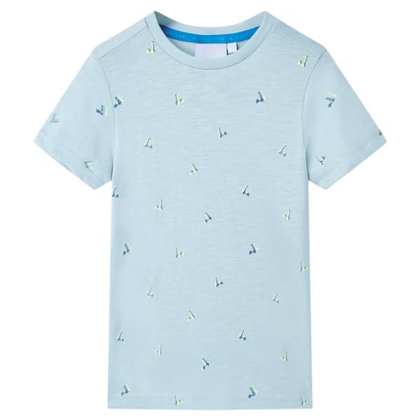 T-shirt til børn str. 116 lyseblå -  Toppe til børn