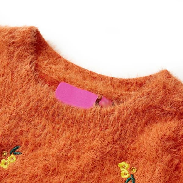 Stickad tröja för barn orange 104 - Toppar för barn