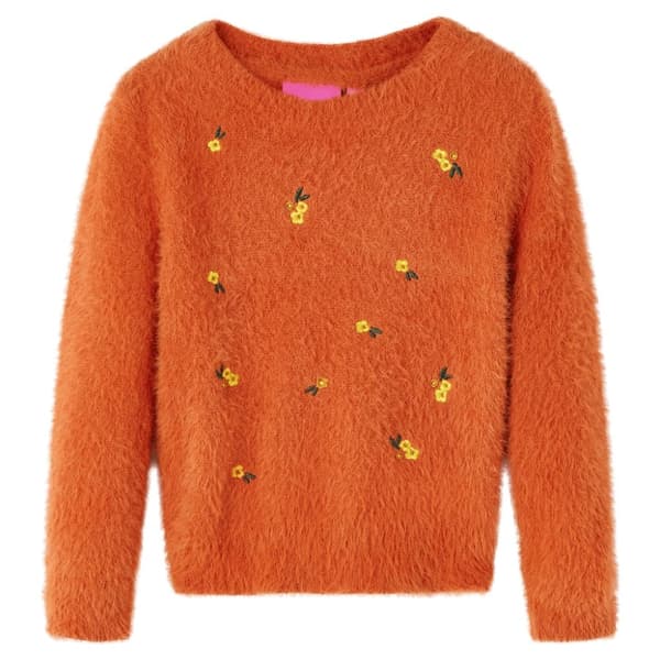 Stickad tröja för barn orange 104 - Toppar för barn