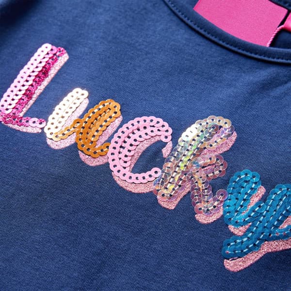 T-shirt med långa ärmar för barn marinblå 104 - Toppar för barn