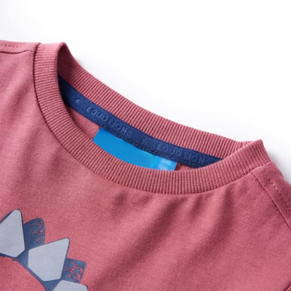 Langærmet T-shirt til børn str. 104 mørkerød - Toppe til børn
