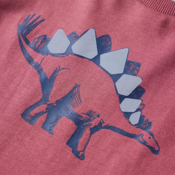 Langærmet T-shirt til børn str. 104 mørkerød - Toppe til børn