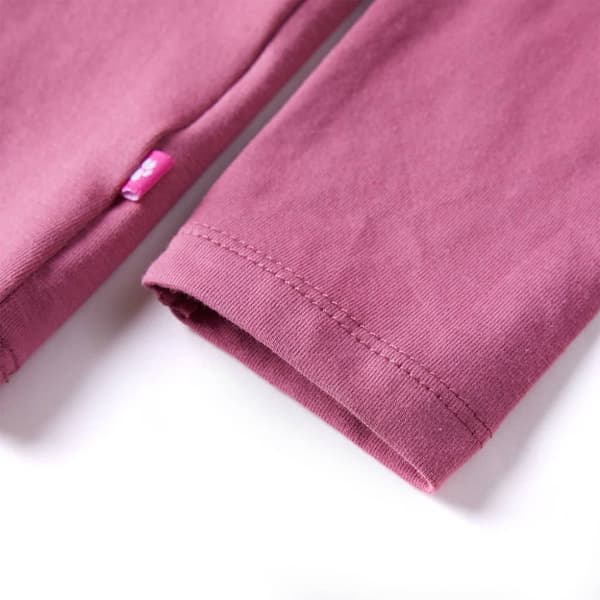 T-shirt med långa ärmar för barn hallonrosa 116 - Toppar för barn