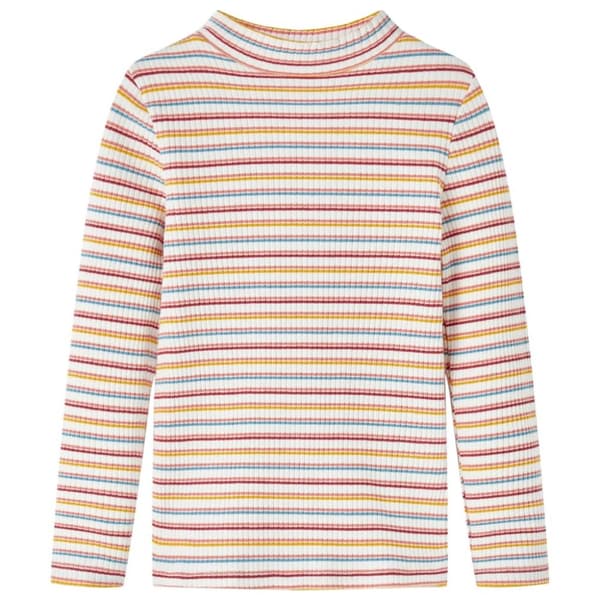 T-shirt med långa ärmar för barn polokrage ockra 116 -  Toppar för barn
