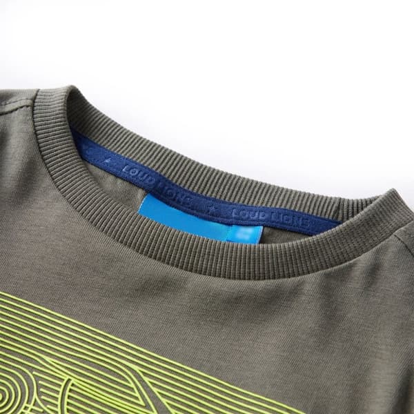 T-shirt med långa ärmar för barn khaki 116 -  Toppar för barn