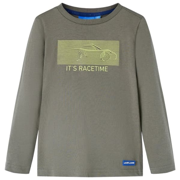 T-shirt med långa ärmar för barn khaki 116 -  Toppar för barn