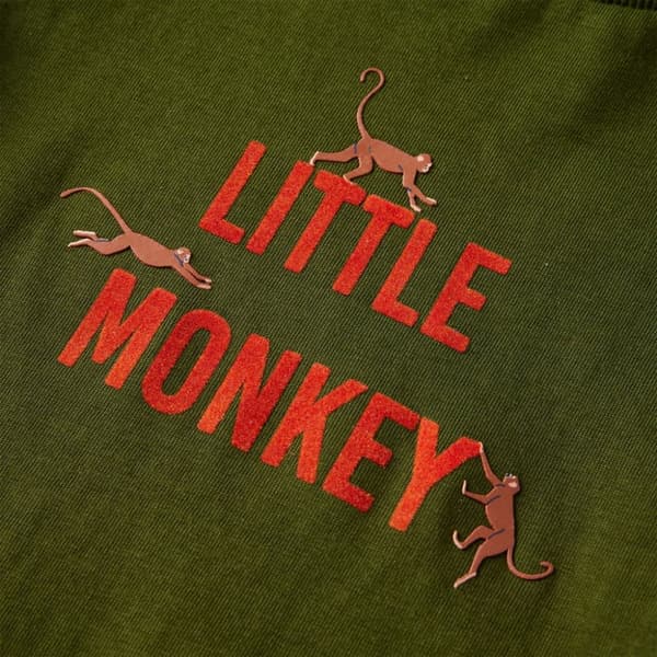 T-shirt med långa ärmar för barn mörk khaki 128 - Toppar för barn