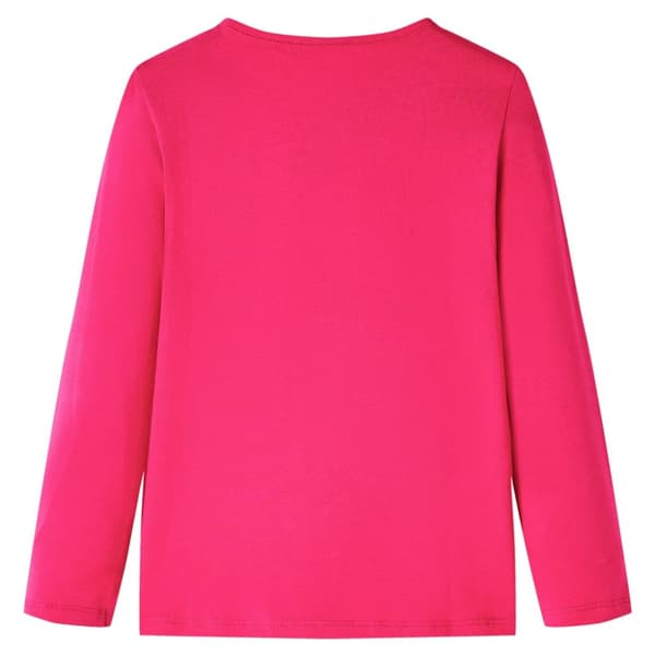 T-shirt med långa ärmar för barn stark rosa 116 - Toppar för barn