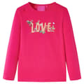 Miniatyrbild 1 av 9: T-shirt med långa ärmar för barn stark rosa 116 -  Toppar för barn