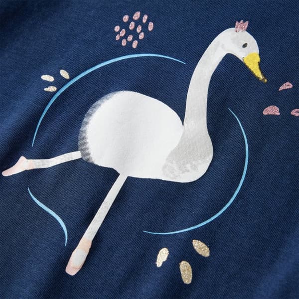 T-shirt med långa ärmar för barn marinblå 128 - Toppar för barn