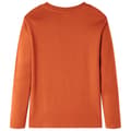 Miniatyrbillede 3 af 8: Langærmet T-shirt til børn str. 104 rustfarvet -  Toppe til børn