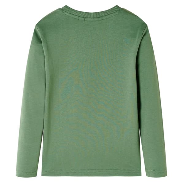T-shirt med långa ärmar för barn ljus khaki 104 - Toppar för barn