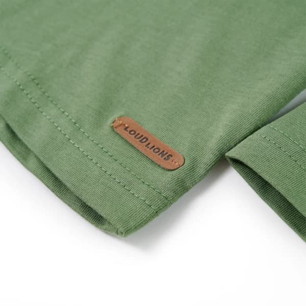 T-shirt med långa ärmar för barn ljus khaki 104 - Toppar för barn