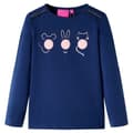 Miniatyrbild 1 av 9: T-shirt med långa ärmar för barn marinblå 104 -  Toppar för barn