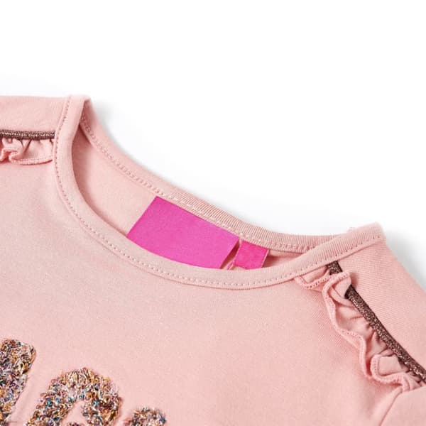 T-shirt med långa ärmar för barn stark rosa 104 - Toppar för barn