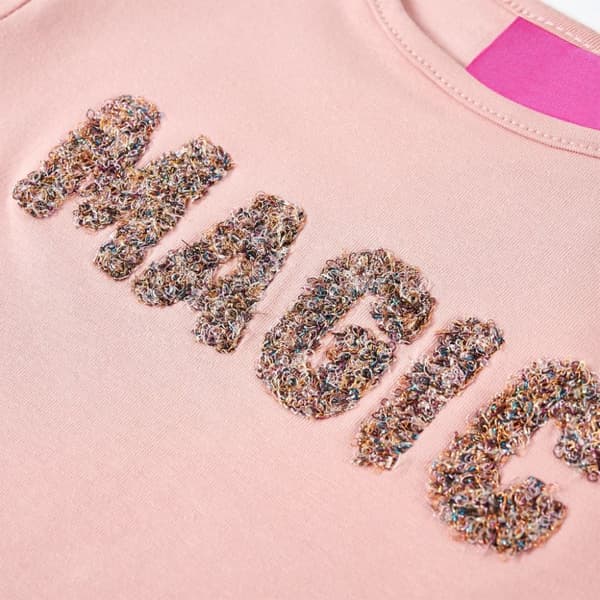 T-shirt med långa ärmar för barn stark rosa 104 -  Toppar för barn