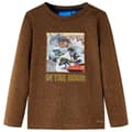 Miniatyrbild 2 av 8: T-shirt med långa ärmar för barn konjaksbrun 116 -  Toppar för barn