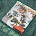 Miniatyrbild 5 av 8: T-shirt med långa ärmar för barn mörkgrön melange 128 -  Toppar för barn