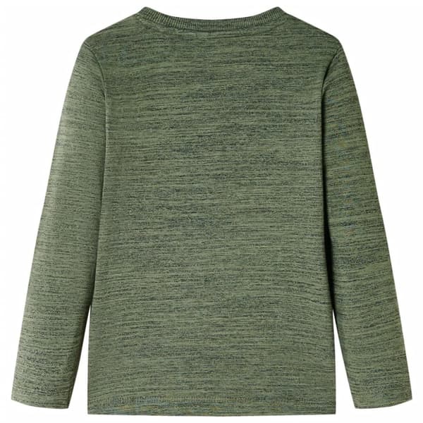 T-shirt med långa ärmar för barn khaki melange 116 - Toppar för barn