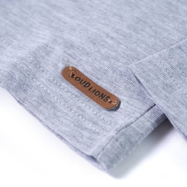 T-shirt med långa ärmar för barn grå melange 128 -  Toppar för barn