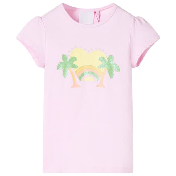 T-shirt för barn ljusrosa 116 - Toppar för barn