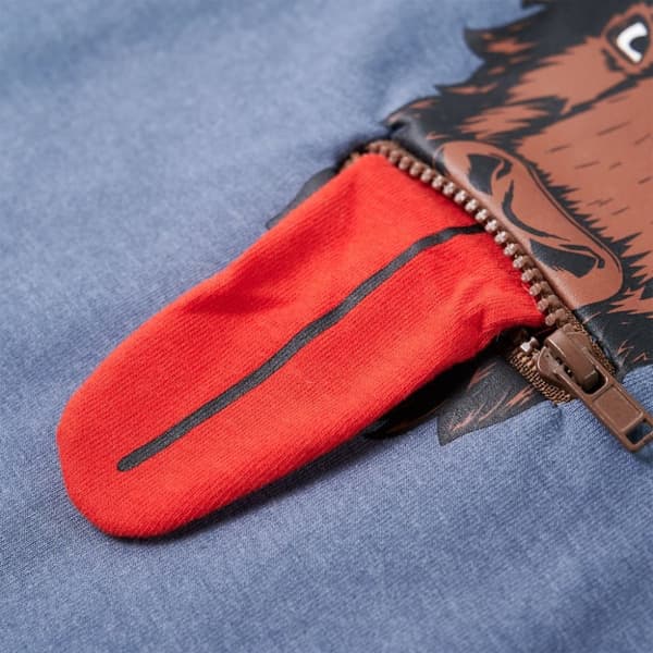 Barnhoodie blå melange 116 - Toppar för barn