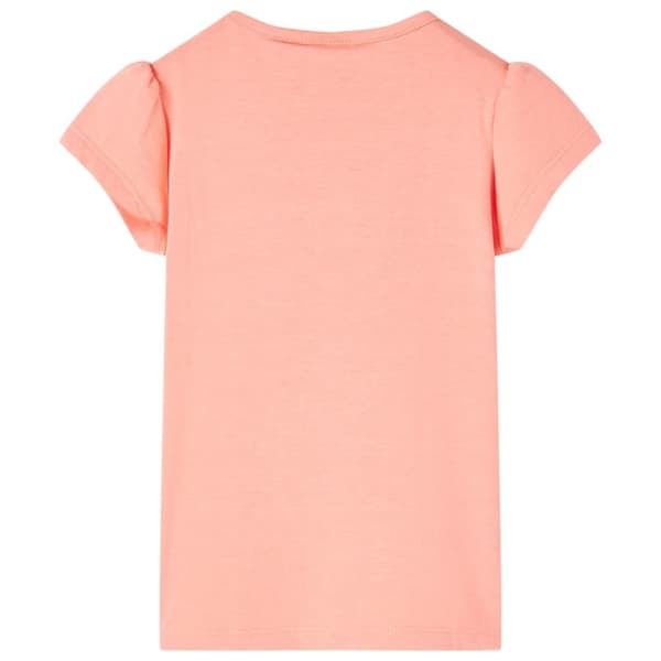 T-shirt för barn neonkorall 128 -  Toppar för barn
