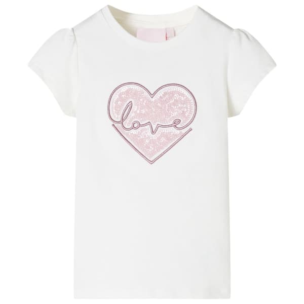 T-shirt för barn ecru 116 - Toppar för barn