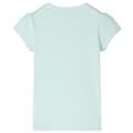 Miniatyrbild 3 av 8: T-shirt med formade ärmar för barn ljus mintgrön 116 -  Toppar för barn