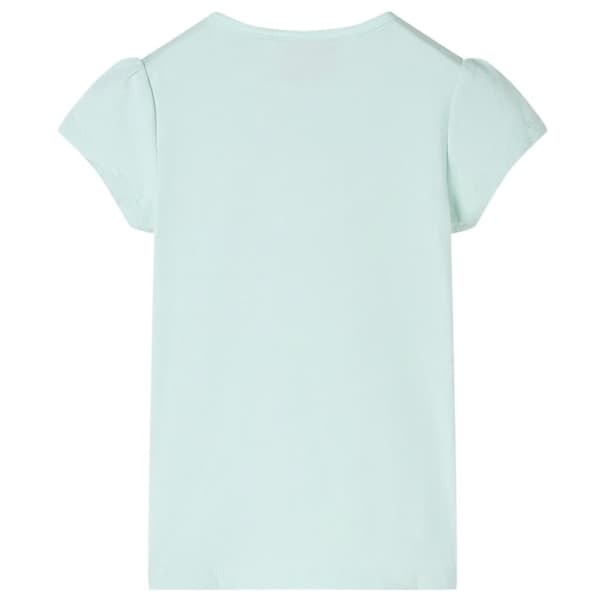 T-shirt med formade ärmar för barn ljus mintgrön 116 -  Toppar för barn