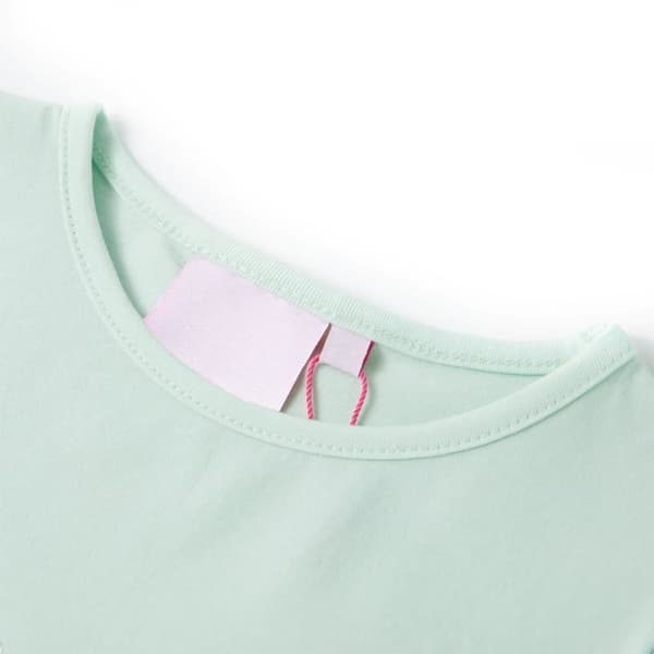 T-shirt med formade ärmar för barn ljus mintgrön 116 -  Toppar för barn