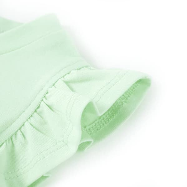 T-shirt med volangärmar för barn mjuk grön 104 -  Toppar för barn