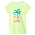 Miniatyrbild 2 av 8: T-shirt för barn fluorgul 104 -  Toppar för barn