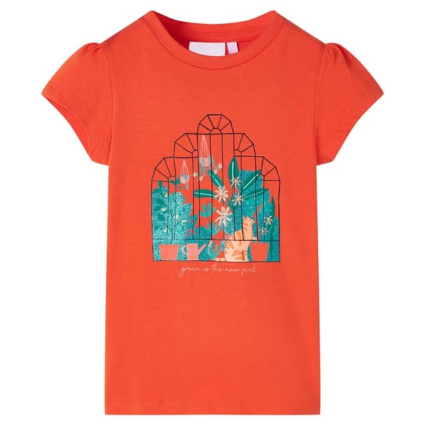 T-shirt för barn mörk orange 104 - Toppar för barn