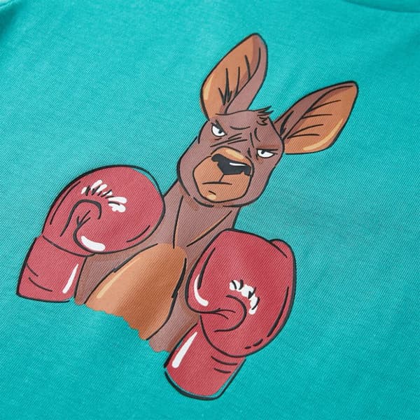 T-shirt med korta ärmar för barn mörk mintgrön 128 - Toppar för barn
