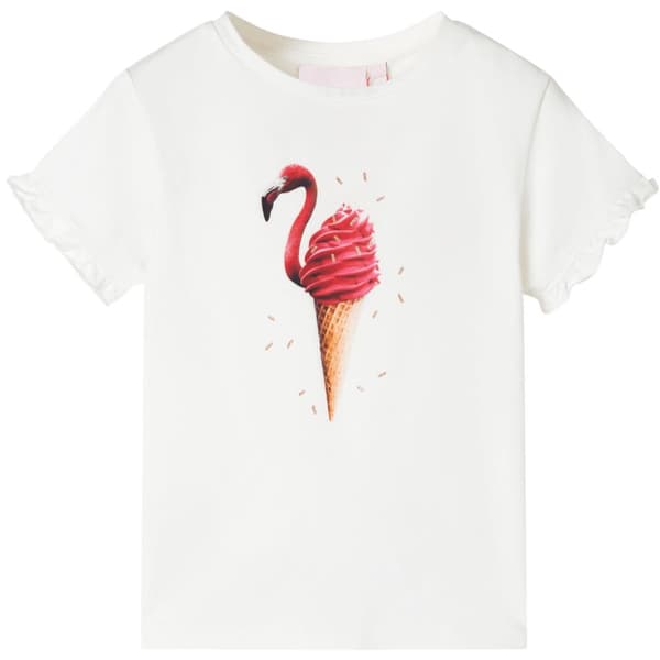 T-shirt til børn str. 116 ecrufarvet - Toppe til børn