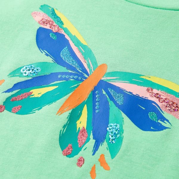 T-shirt för barn ljusgrön 128 - Toppar för barn