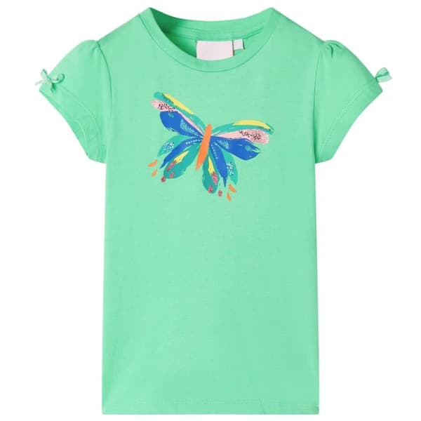 T-shirt för barn ljusgrön 128 - Toppar för barn